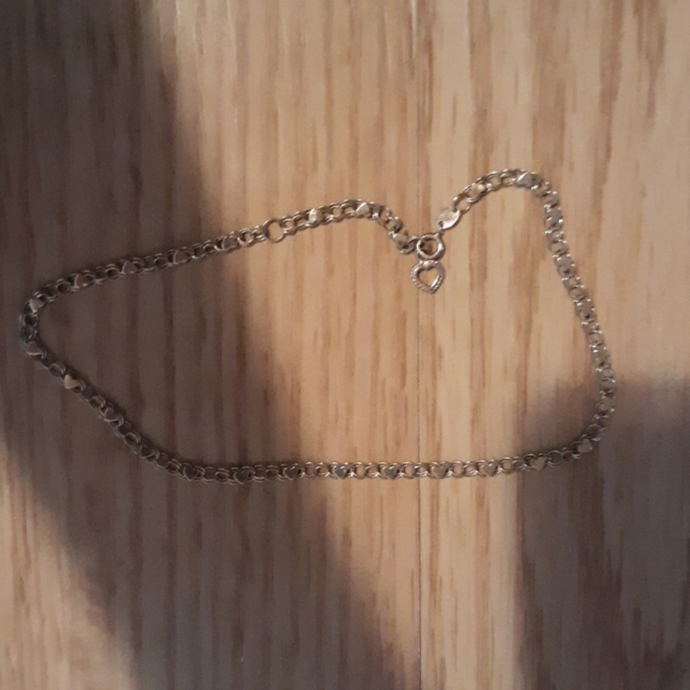 Heart 10kt gold anklet
